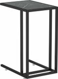 vidaXL Bijzettafel, computertafel, woonkamermeubel, decoratie, moderne bank, bijzettafel, zwart gehard glas