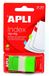 APLI 12612 - Zigzag filmlijmindexen 45 x 25 mm dispenser met 50 groene indexen