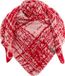 Knit Factory Lea Gebreide Omslagdoek - Driehoek Sjaal Dames - Rood/roze gemelêerde sjaal - 190x85 cm