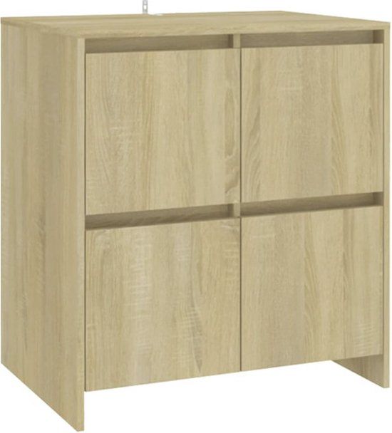vidaXL Dressoir 70x41x75 cm bewerkt hout sonoma eikenkleurig