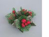Draaikaars 13 cm met kegels en rode bessen