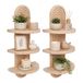 Merkloos / Sans marque Relaxdays Wandplank, set van 2, Hout, naturel