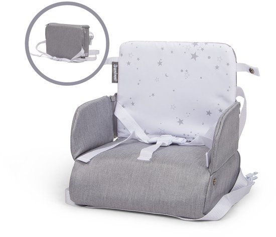Baninni 2-in-1 Stoelverhoger & Lunchtas Elvira Grijs