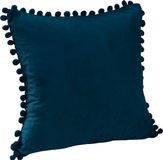 QUVIO Kussenhoes met bolletjes - Fluweel - 50 x 50 cm - Donkerblauw