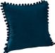 QUVIO Kussenhoes met bolletjes - Fluweel - 50 x 50 cm - Donkerblauw