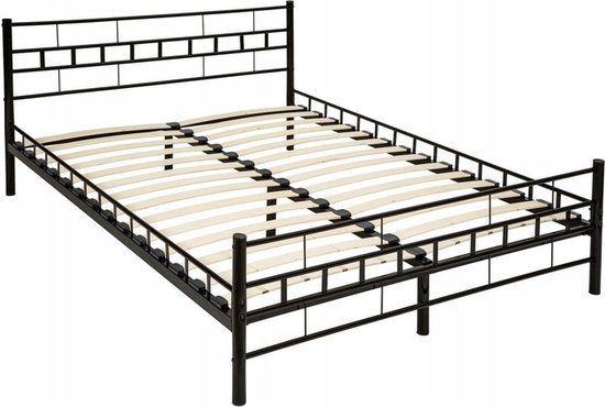 Viking Choice Metalen bedframe 180x200 cm - zwart - met lattenbodem