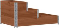 vidaXL Verhoogde plantenbak 3-laags 120x80 cm massief grenenhout bruin