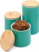 Unyqoos Ensemble de pots de stockage en céramique - turquoise