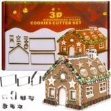 Ruhhy Peperkoekhuisje maken vormen set - 10 stuks - uitsteekvormpjes - kerst koekjes bakken - snoephuisje