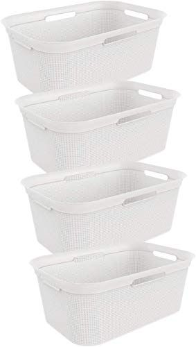 Rotho Babydesign Brisen Wasmand Set - 4 x 40L - Wit