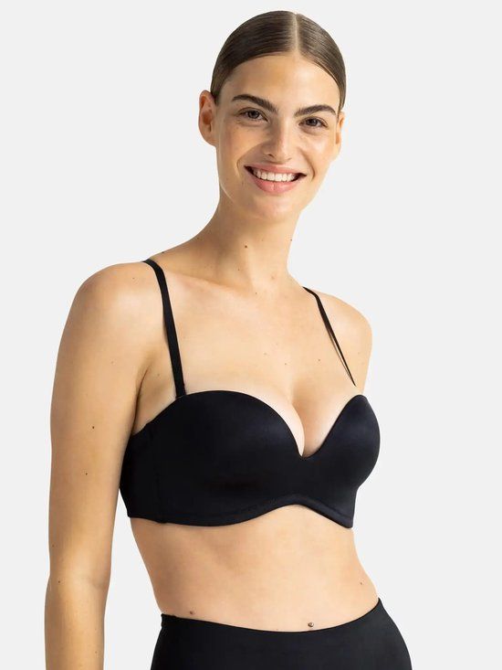 Dorina Sublime Sculpt Strapless Bandeau Bra - Black - 75B