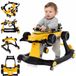 Sun Baby Loopstoel, baby walker vanaf 6 maanden, verstelbare hoogte, geluiden, lichten, spiegels - Geel