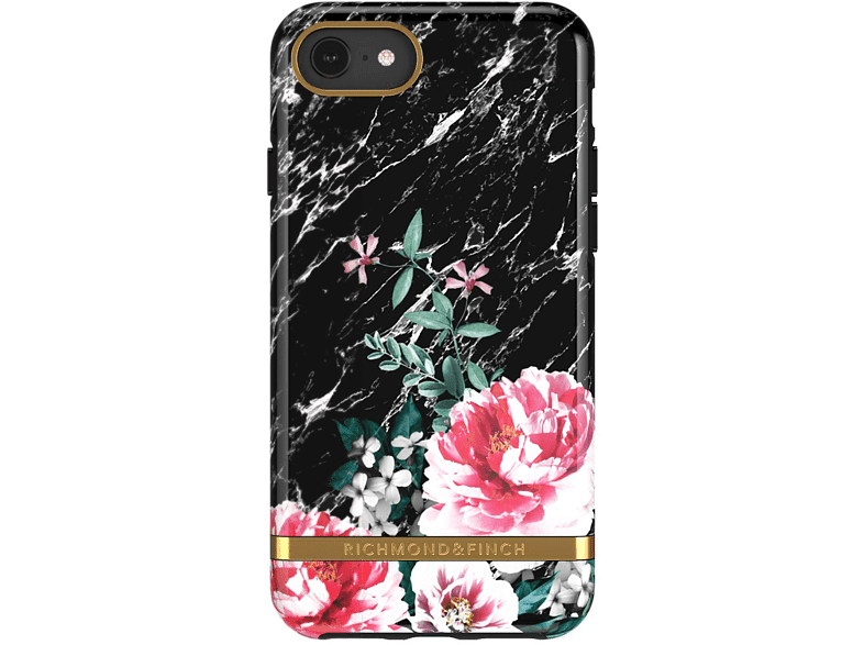 Richmond & Finch Cover Marble Floral iPhone 8 / 7 / 6s / 6 Zwart