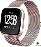Strap-it Fitbit Versa / Versa 2 Milanees bandje - roze - Maat: L