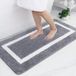 Tapis de bain pour machine à laver - Antidérapant - Doux et confortable - Gris - Microfibre - Lavable - Convient pour la salle de bain - 60 x 120 cm