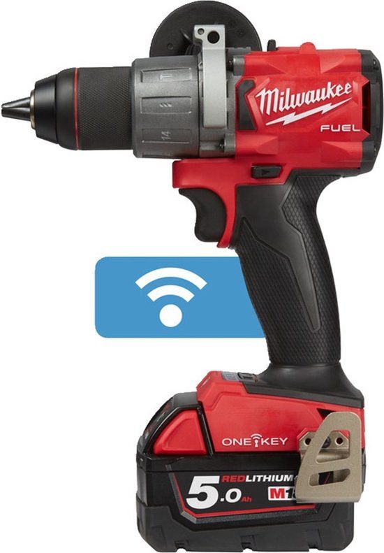 Milwaukee M18 ONEPD2-502X Accu Slagboormachine Set - 18V - 2x5.0Ah - ONE-KEY