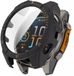 Strap-it Hard case hoesje met ingebouwde screenprotector - geschikt voor de Garmin Fenix 8 - 47mm AMOLED (zwarte kleur met oranje accenten)