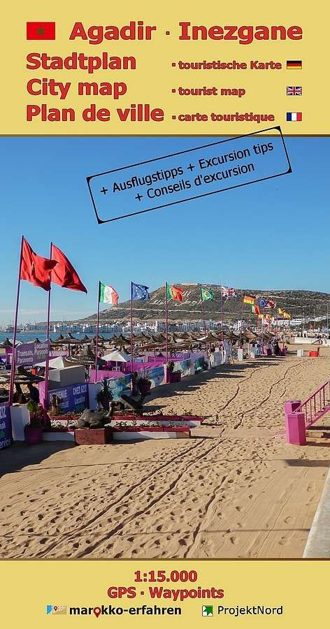 Stadtplan GPSR Kontakt Marokko-Erfahren Tourist map- Agadir / Inezgane