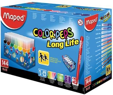 Maped Color'Peps Long Life - Viltstiften - 144 stuks - Meerkleurig
