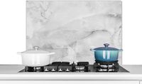 KitchenYeah Keuken Spatscherm Marmerlook 80x55cm - Aluminium Achterwand