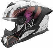 LS2 Helm Rapid III Boho FF820 wit / zwart / roze maat XXS