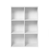 Calicosy - Étagère de rangement 6 cases - H91,5 x L61,5 cm blanc
