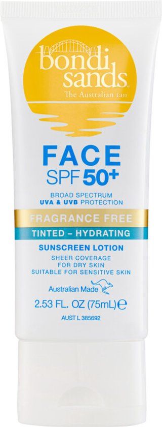 BONDI SANDS - Sunscreen Face Lotion SPF 50+ F/F Tinted – Hydrating 75ml