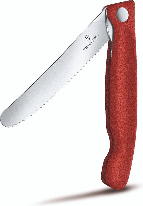 Victorinox Swiss Classic Inklapbaar Tomatenmes-Schilmes - 11cm - Kartel - Rood