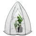 VOUNOT® Foliekas 160x160x180 cm – Structuurbestand Winterkas, Conisch Metalen Frame, Waterdicht PE-Folie, Voor Balkon & Tuin – Wit