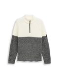 TOM TAILOR Denim heren trui, 36869 - White Base Mouline Color Block, M