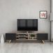 en.casa TV meubel Assens 160x31x40 cm Eiken en zwart