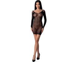 Passion BS101 Net Jurkje - Zwart - One Size - Black - Polyamide