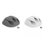 Delock Zelfklevende kabelhouders voor 3 kabels - 6 stuks / wit/grijs