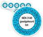 Merkloos / Sans marque Ricard Keuringsstickers NEN 3140 Goedgekeurd tot 2027 | 50 stuks, Ø 35 mm | Buiten Blauw