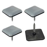4 x meubelglijders teflon glijders met spijker vierkante meubelpoten glijschijven voor meubels stoel 24 x 24 mm