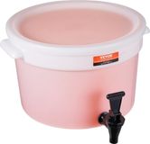 Vevor Drankautomaat met Kraantje en Deksel, 11L, Wit, Glas/100% polyester