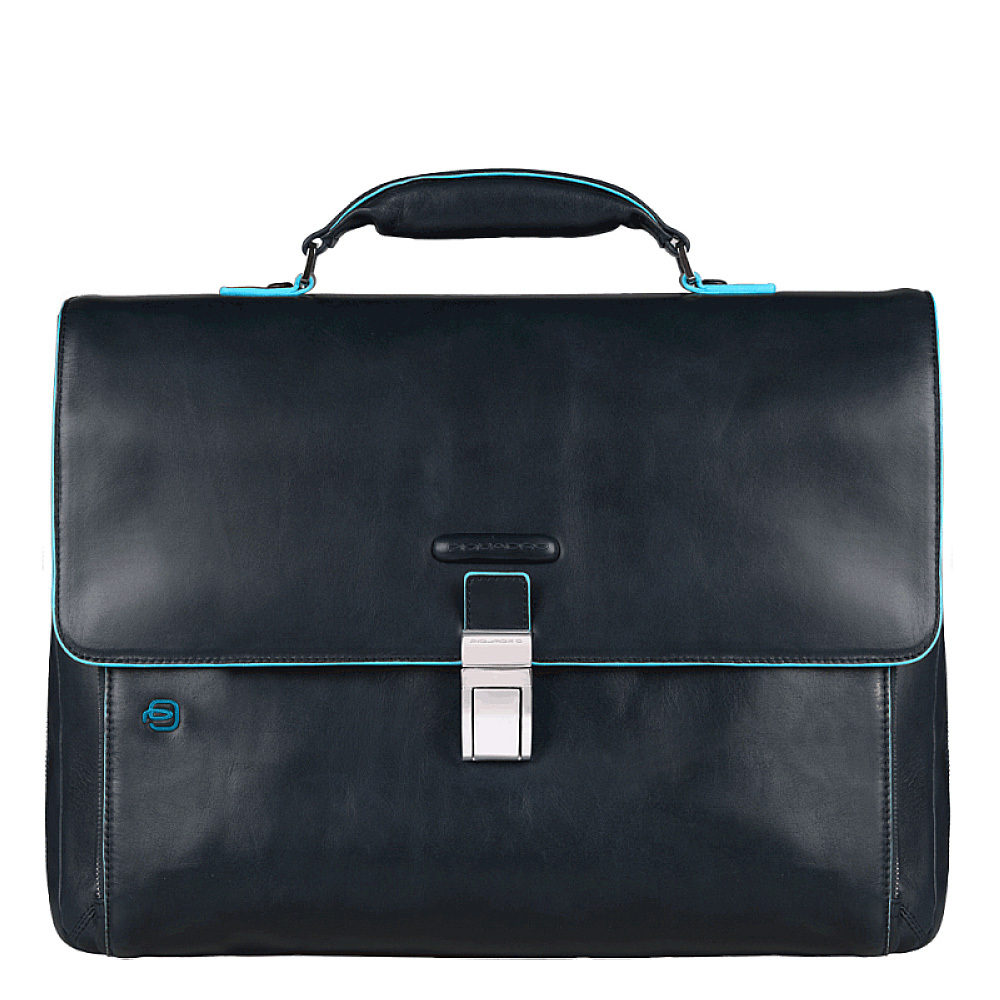 Piquadro Blue Square Exp. Computer Portfolio Briefcase night blue Blauw