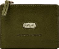 FOSSIL Leren Portemonnee Andrew Magnetic Zip Card Case Canteen Groene