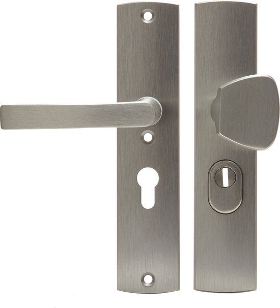 AXA Veiligheidsbeslag Curve Plus Inox geslepen Knop-Kruk PC55 SKG*** - 8713249215587