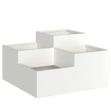 VidaXL Plantenbak Staal Wit 800 x 480 mm