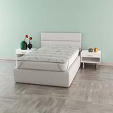 Italiaanse Italian Bed Linen Aloe gewatteerde matras met elastieken, 85 x 195 cm, wit