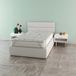 Italiaanse Italian Bed Linen Aloe gewatteerde matras met elastieken, 85 x 195 cm, wit