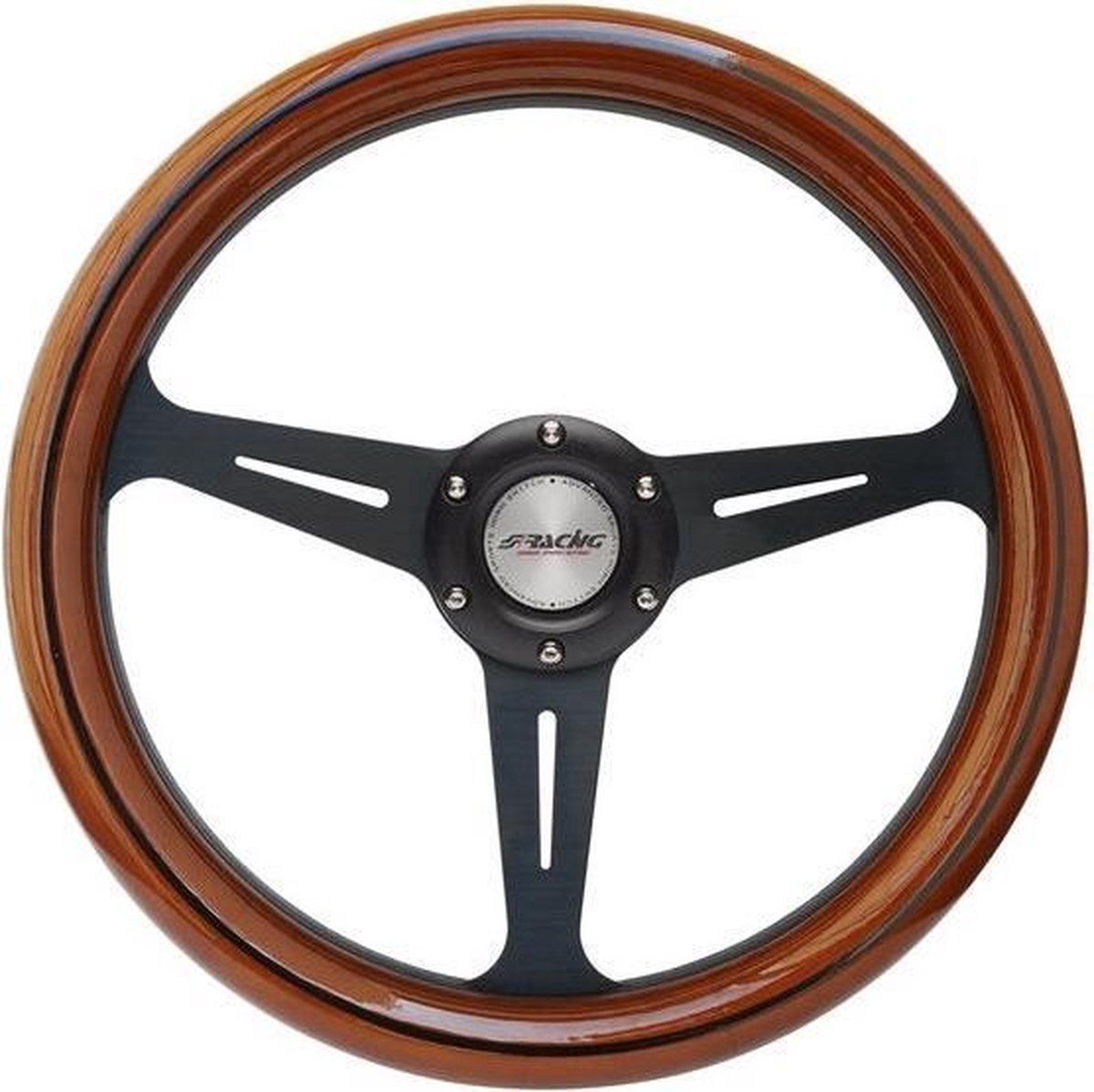 Simoni Racing sportstuur Futa 350 x 45 mm hout bruin/zwart