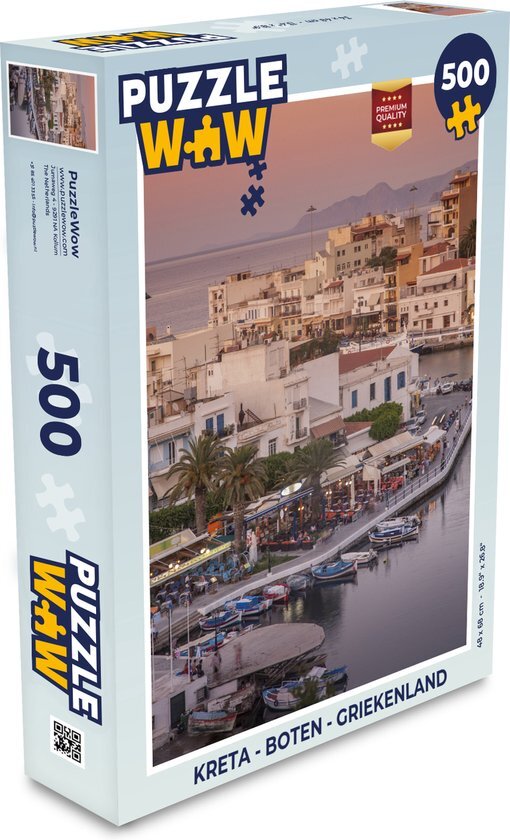 MuchoWow Puzzel Kreta - Boten - Griekenland - Legpuzzel - Puzzel 500 stukjes