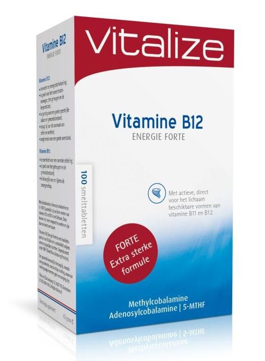 Vitalize Vitamine B12 Energie Forte Smelttabletten 100st