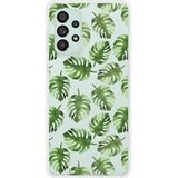 Samsung Galaxy A73 5G Bedrukt siliconen hoesje Feuilles de monstera