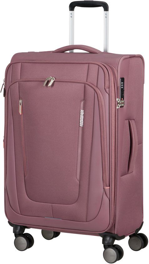 American Tourister Koffer - Wanderlite SpinnerM 4 wielen 68 x 43x29 cm - uitbreidbaar - Tsa slot - Galactic mauve - 81 l