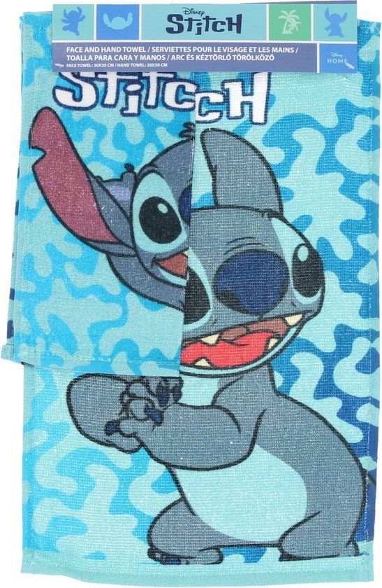 4KidsOnly Lilo & Stitch Multi Colour Handdoekenset (2 stuks)