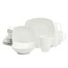 Gibson Home Zen Buffet Serviesset, porselein, wit (vierkant)
