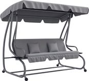 Outsunny Hollywoodschaukel Stahl, Polyestergewebe 200L x 120B x 164H cm Hellgrau